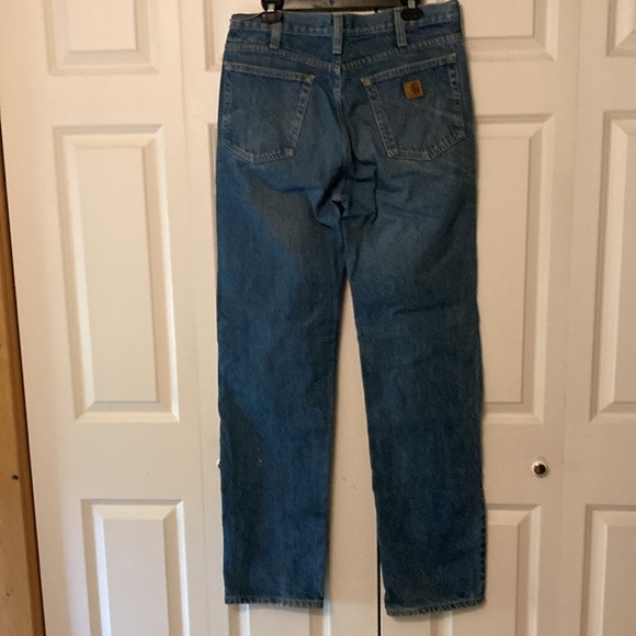 Carhartt mens denim jeans 34/36 work leisure rugged 100% cotton - Picture 2 of 7
